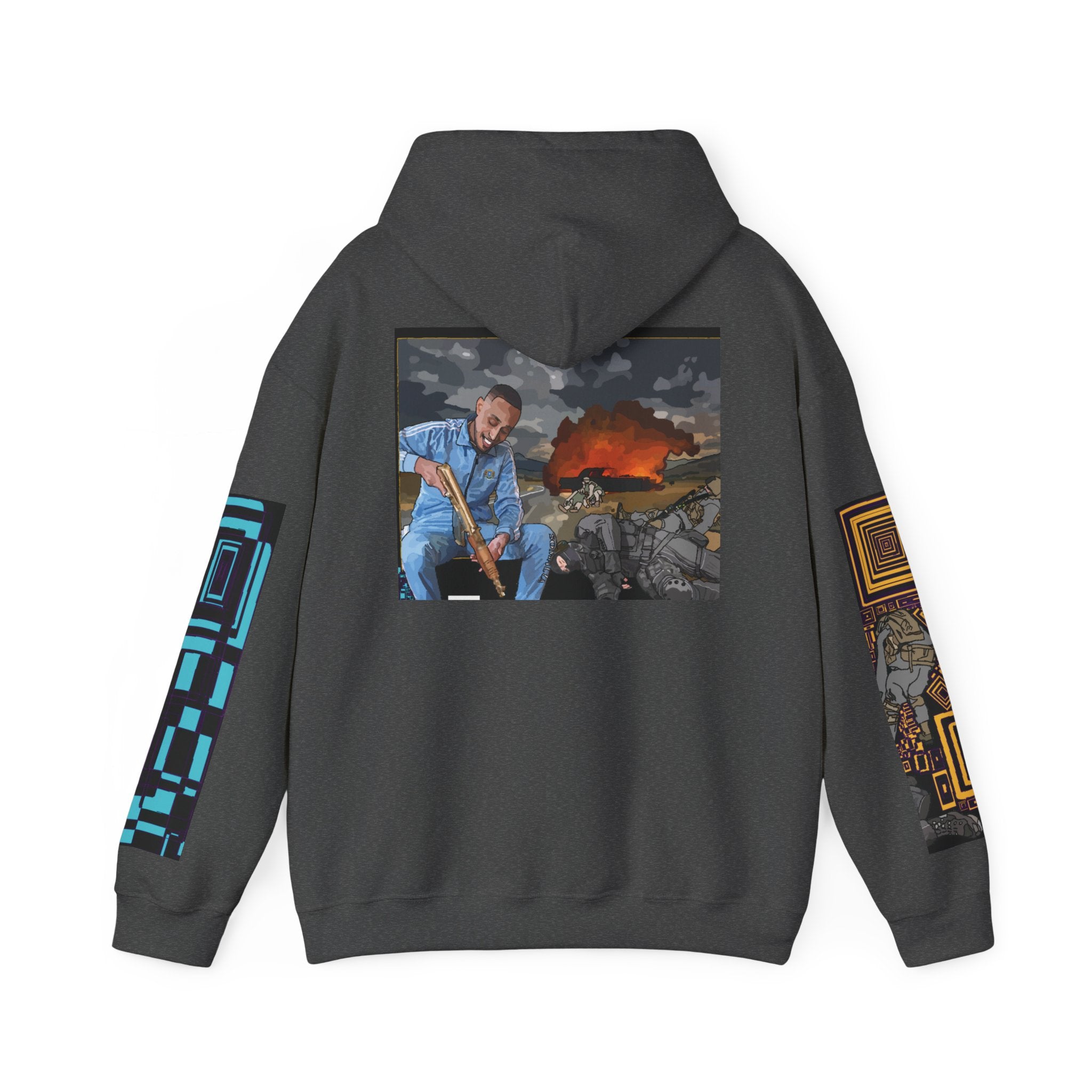 Hoodie — Apocalyptic Shovel Man Graphic Pullover (Original Art Concept)