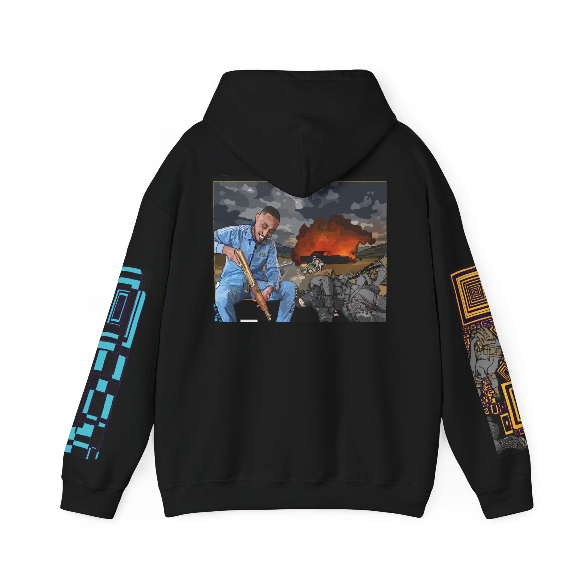 Hoodie — Apocalyptic Shovel Man Graphic Pullover (Original Art Concept)