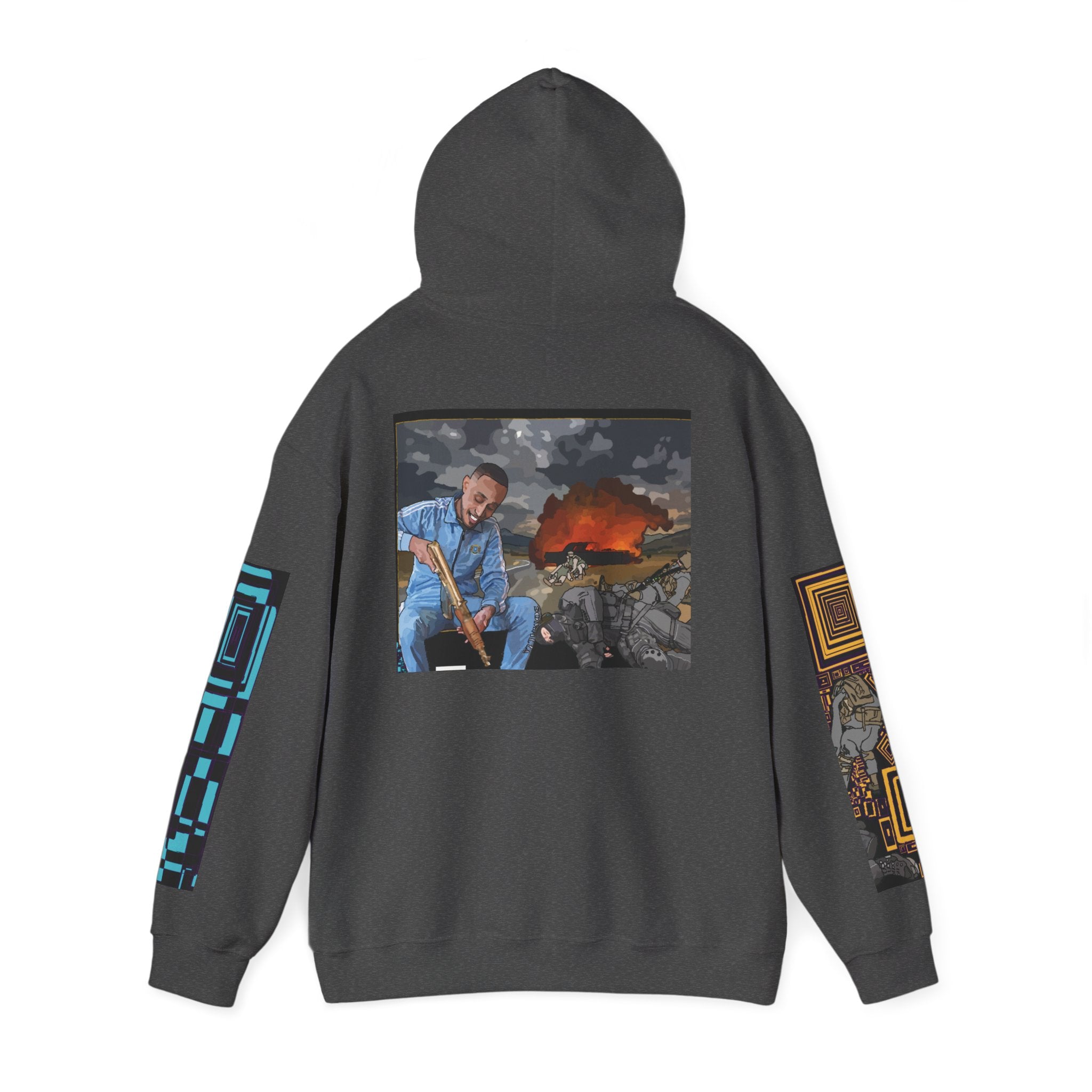 Hoodie — Apocalyptic Shovel Man Graphic Pullover (Original Art Concept)